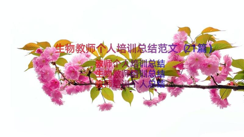 生物教师个人培训总结范文（21篇）