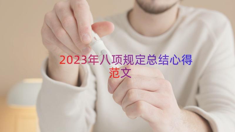 2023年八项规定总结心得范文（15篇）