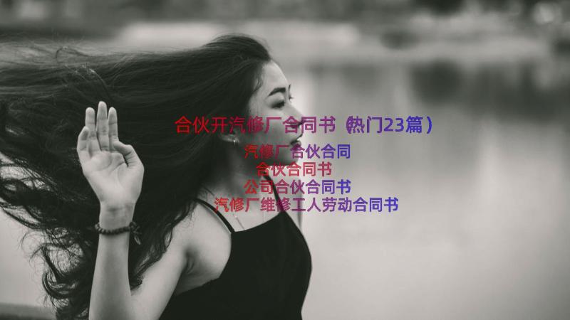 合伙开汽修厂合同书（热门23篇）