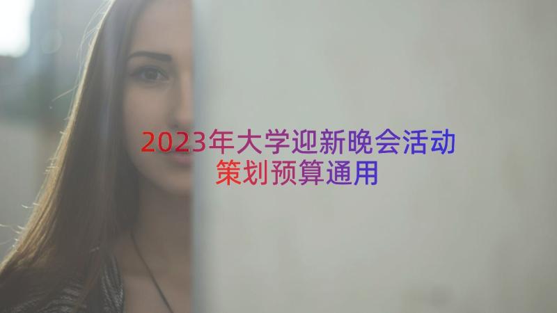 2023年大学迎新晚会活动策划预算（通用14篇）