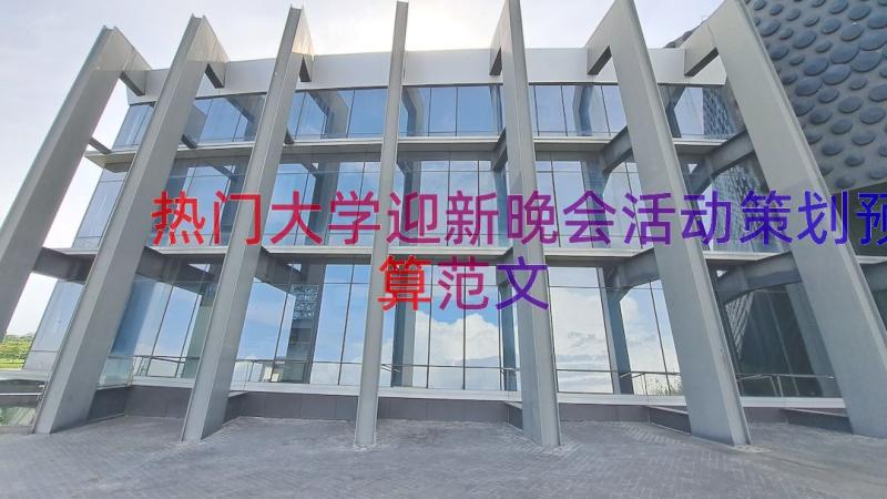 热门大学迎新晚会活动策划预算范文（14篇）