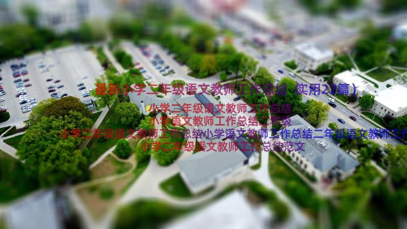 最新小学二年级语文教师工作总结（实用22篇）