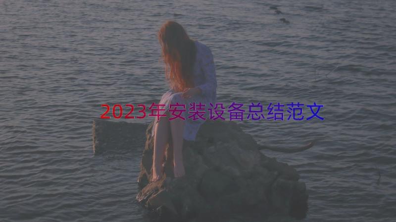 2023年安装设备总结范文（18篇）