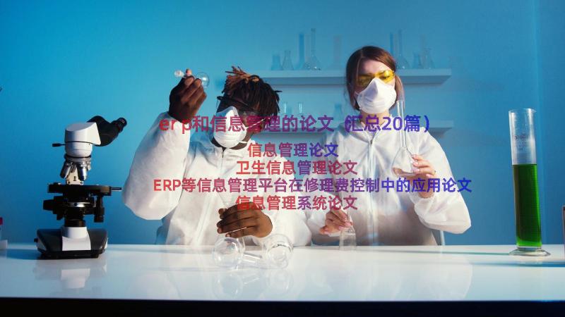 erp和信息管理的论文（汇总20篇）