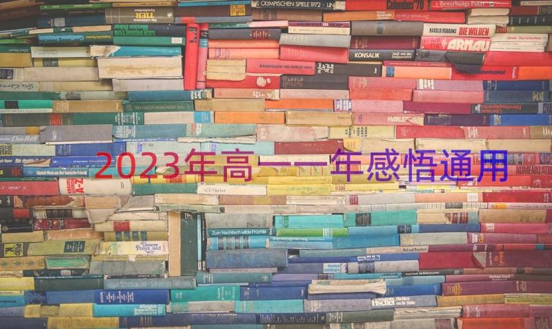 2023年高一一年感悟（通用12篇）