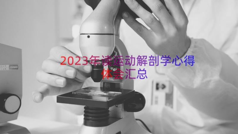 2023年读运动解剖学心得体会（汇总15篇）