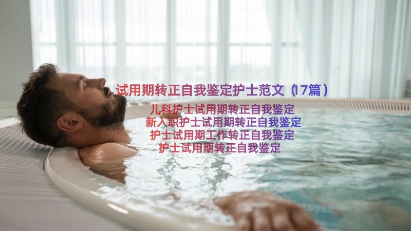 试用期转正自我鉴定护士范文（17篇）