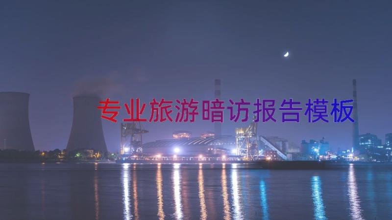 专业旅游暗访报告（模板15篇）