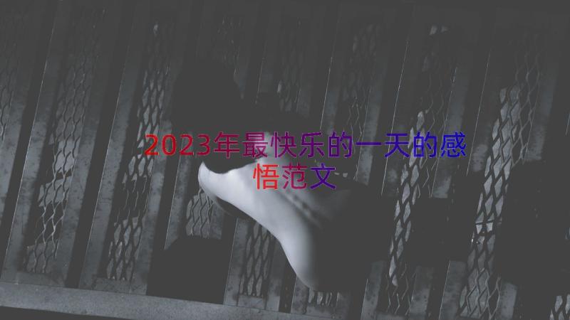 2023年最快乐的一天的感悟范文（12篇）