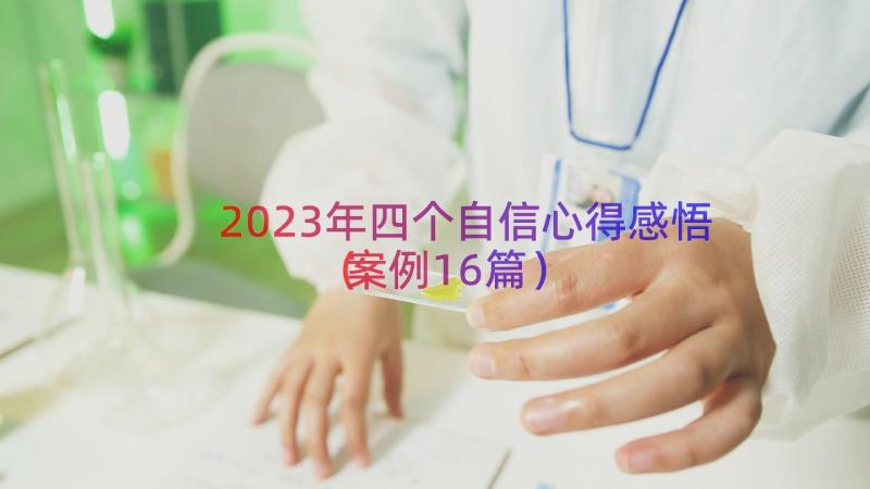 2023年四个自信心得感悟（案例16篇）