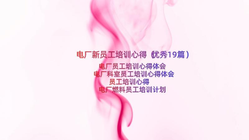 电厂新员工培训心得（优秀19篇）