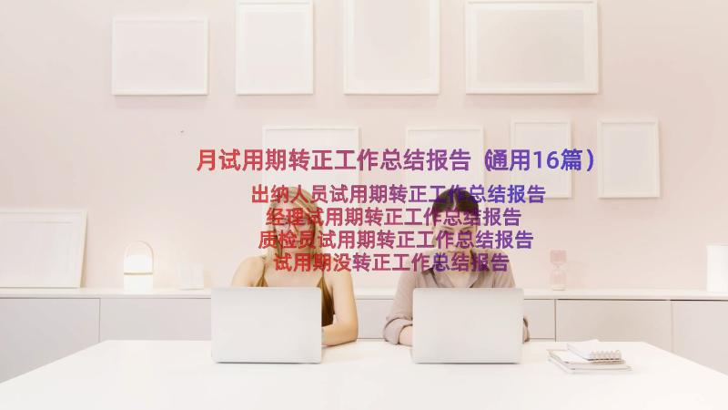 月试用期转正工作总结报告（通用16篇）