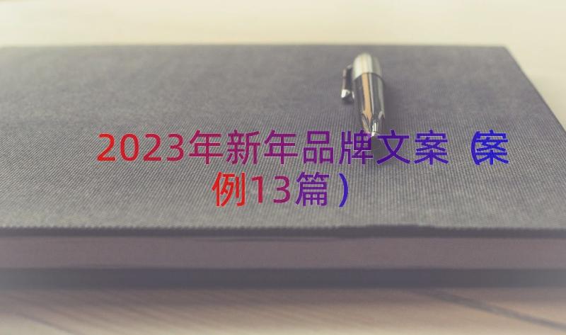 2023年新年品牌文案（案例13篇）