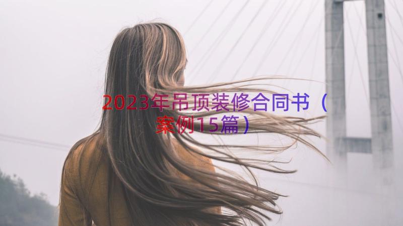 2023年吊顶装修合同书（案例15篇）