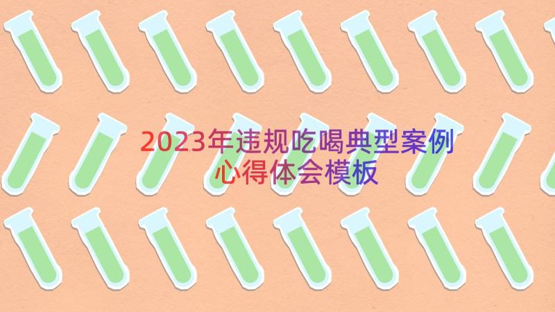 2023年违规吃喝典型案例心得体会（模板16篇）