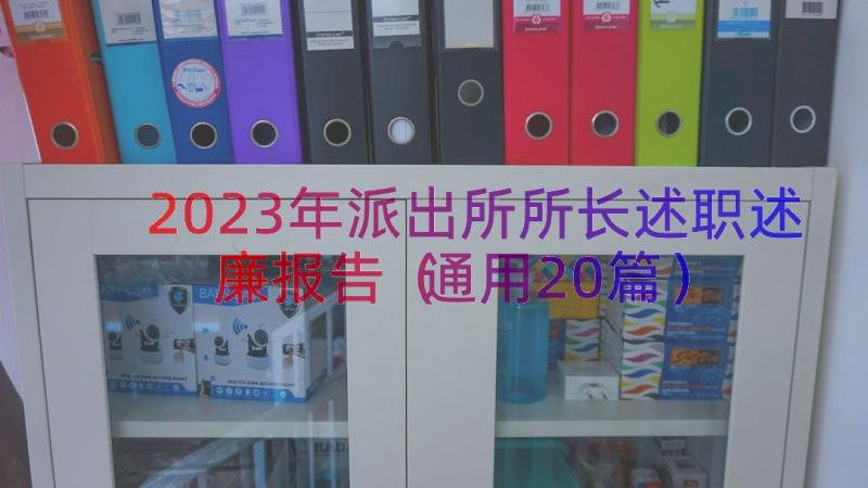 2023年派出所所长述职述廉报告（通用20篇）