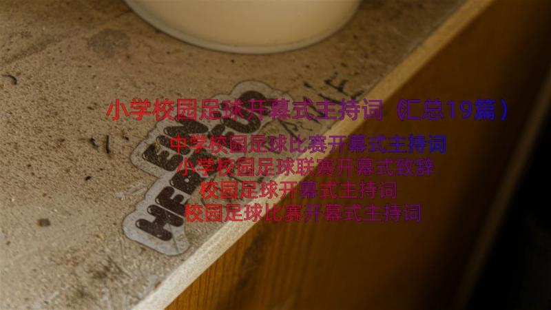 小学校园足球开幕式主持词（汇总19篇）