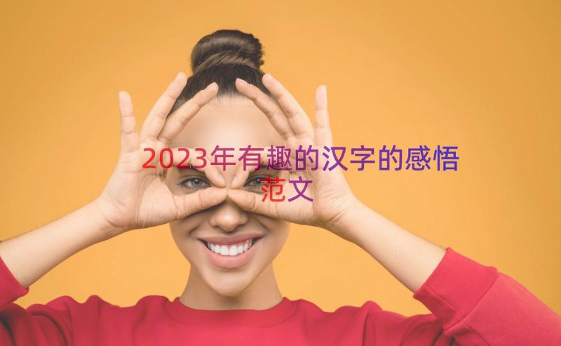 2023年有趣的汉字的感悟范文（14篇）