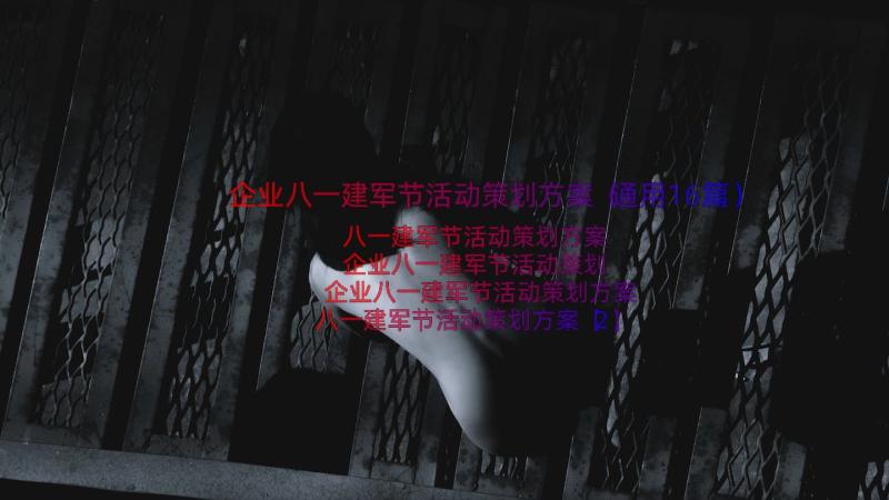 企业八一建军节活动策划方案（通用16篇）