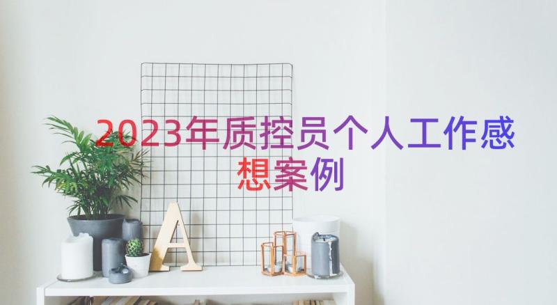 2023年质控员个人工作感想（案例15篇）