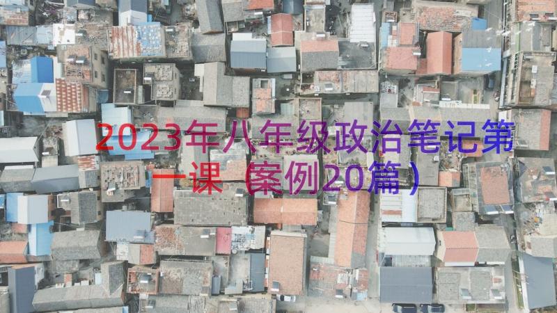 2023年八年级政治笔记第一课（案例20篇）