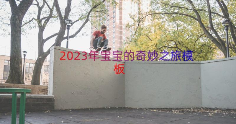 2023年宝宝的奇妙之旅（模板18篇）