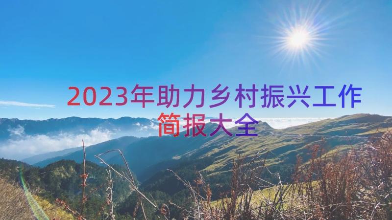 2023年助力乡村振兴工作简报大全（16篇）