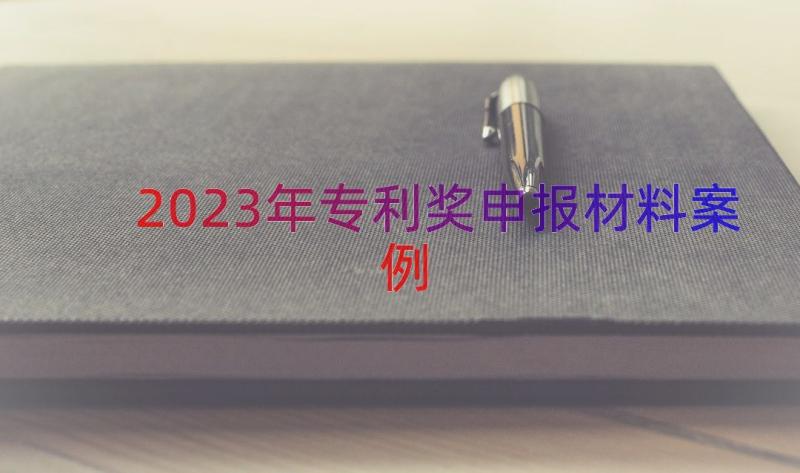 2023年专利奖申报材料（案例20篇）