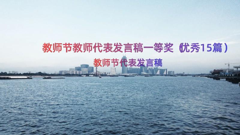 教师节教师代表发言稿一等奖（优秀15篇）