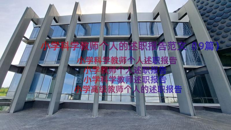 小学科学教师个人的述职报告范文（19篇）