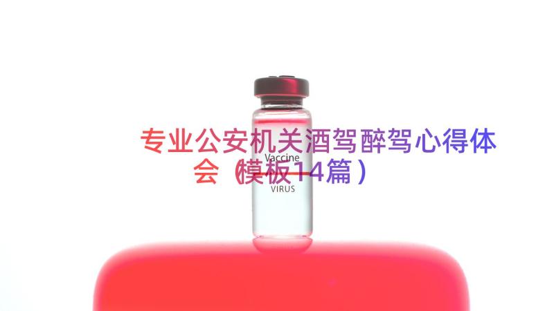 专业公安机关酒驾醉驾心得体会（模板14篇）