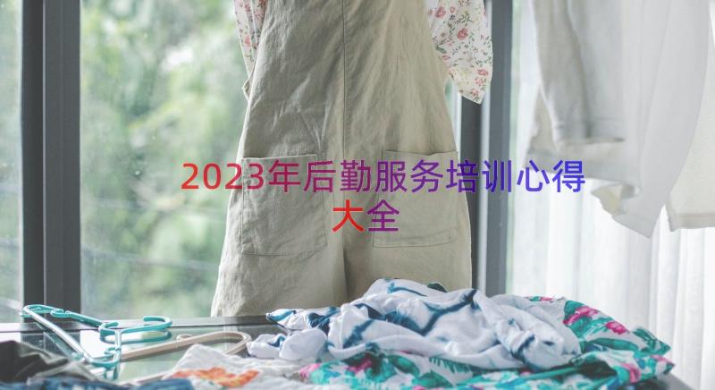 2023年后勤服务培训心得大全（17篇）