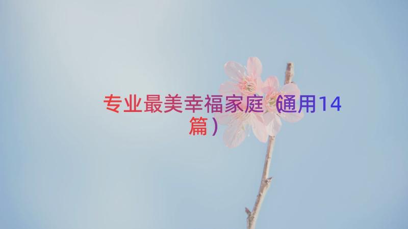 专业最美幸福家庭通用