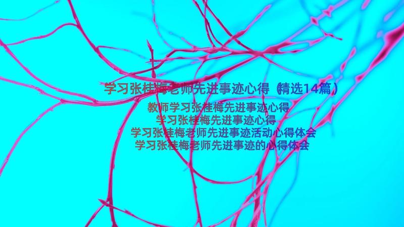 学习张桂梅老师先进事迹心得（精选14篇）