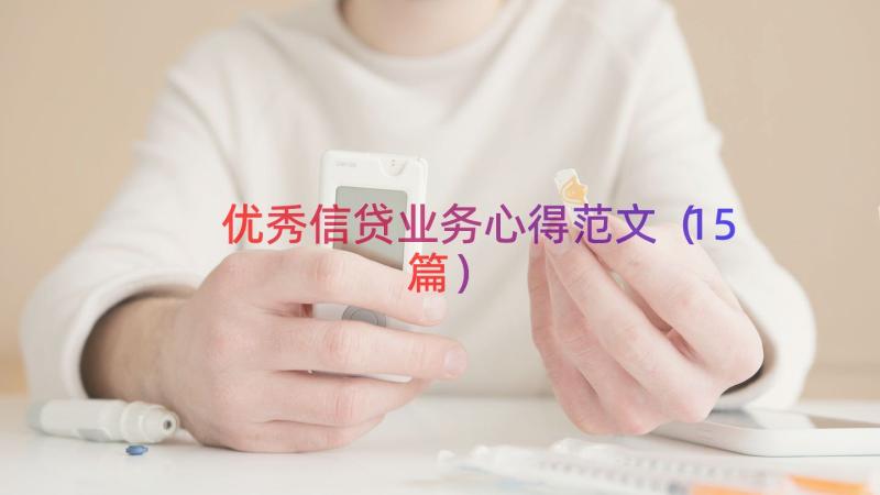 优秀信贷业务心得范文（15篇）