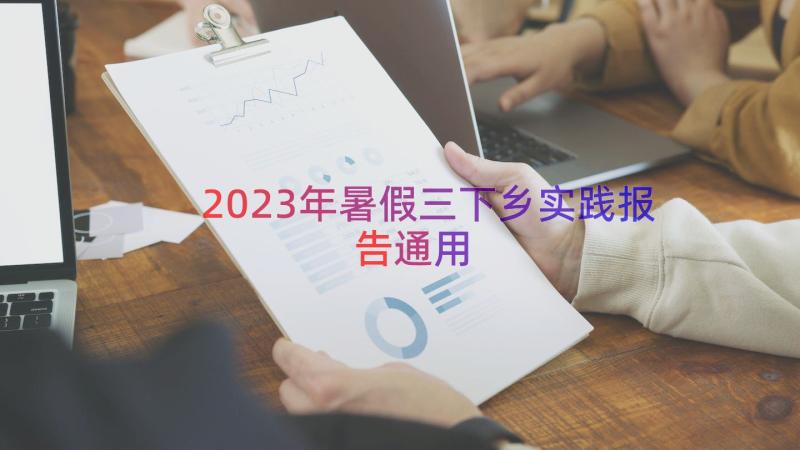 2023年暑假三下乡实践报告（通用19篇）