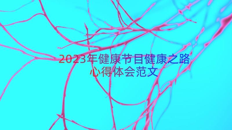 2023年健康节目健康之路心得体会范文（16篇）