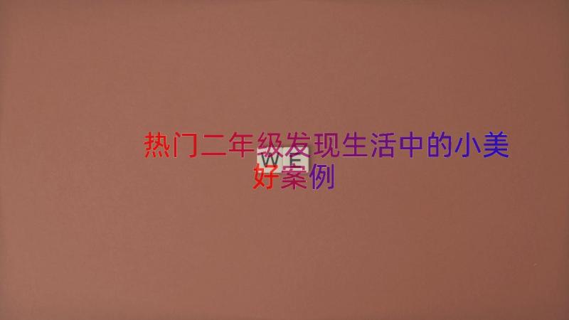 热门二年级发现生活中的小美好（案例20篇）