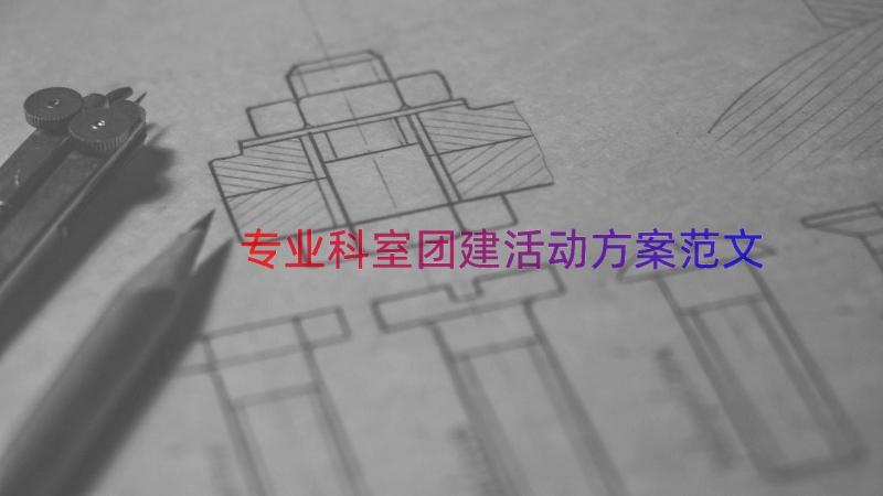 专业科室团建活动方案范文（17篇）