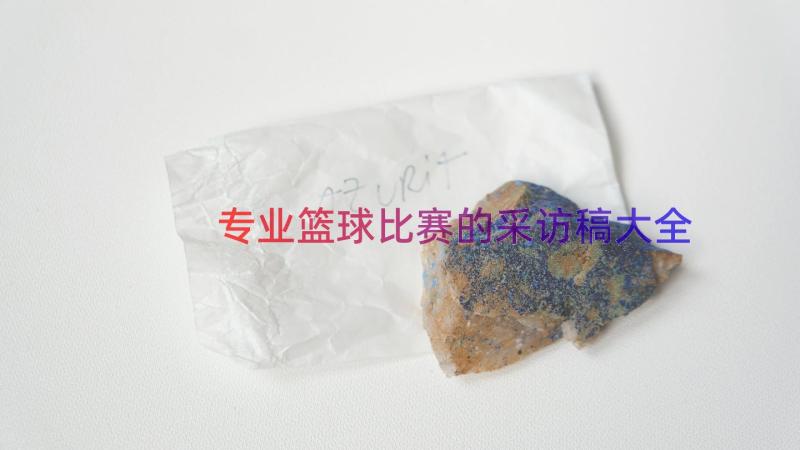 专业篮球比赛的采访稿大全（16篇）