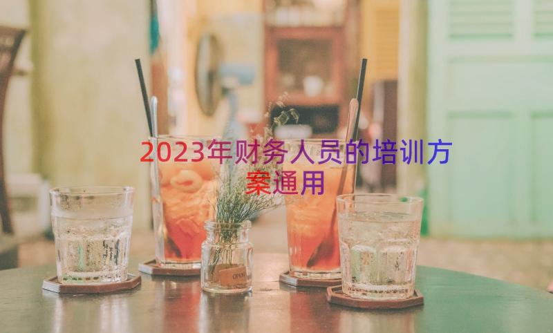 2023年财务人员的培训方案（通用14篇）