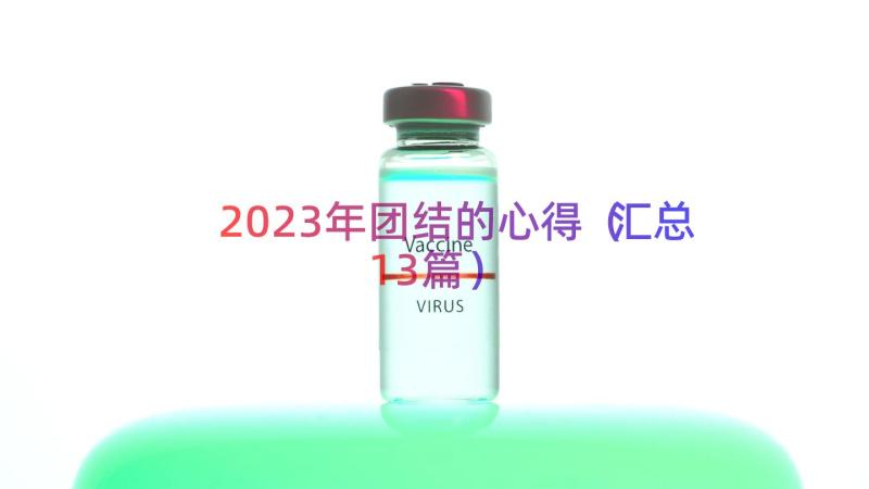 2023年团结的心得（汇总13篇）