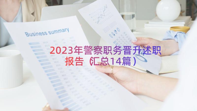 2023年警察职务晋升述职报告（汇总14篇）