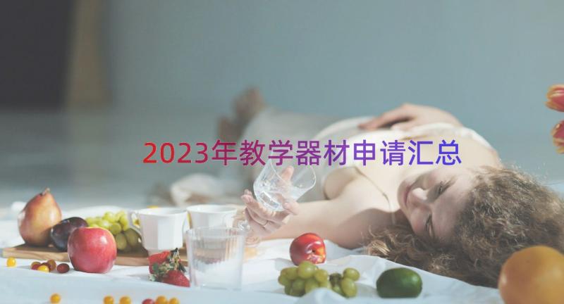 2023年教学器材申请（汇总13篇）