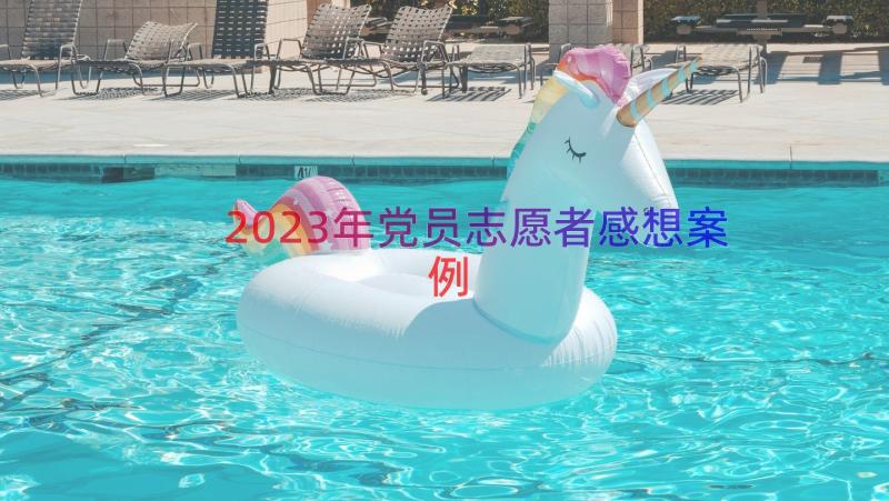 2023年党员志愿者感想（案例13篇）