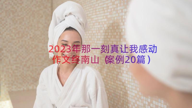 2023年那一刻真让我感动作文终南山（案例20篇）