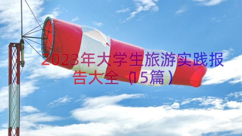 2023年大学生旅游实践报告大全（15篇）