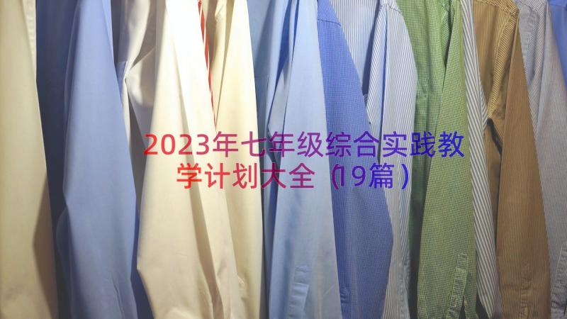 2023年七年级综合实践教学计划大全（19篇）