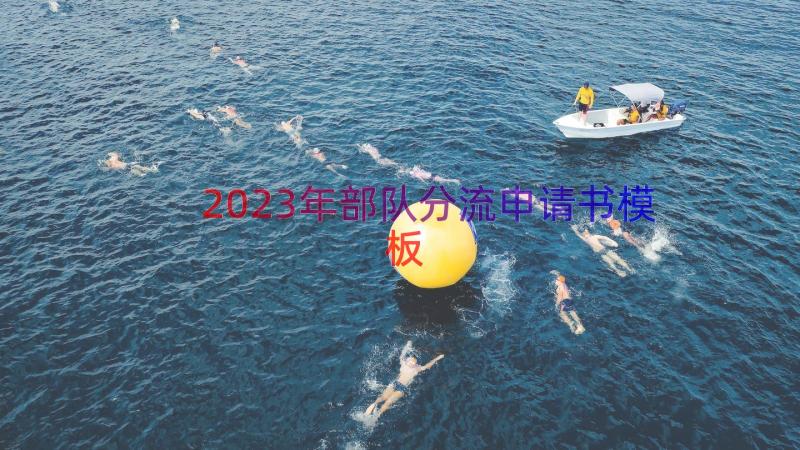 2023年部队分流申请书（模板18篇）