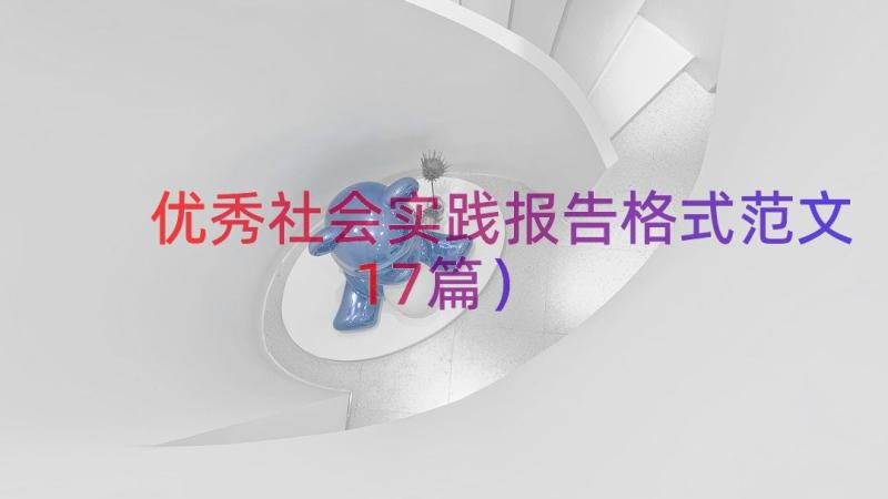 优秀社会实践报告格式范文（17篇）